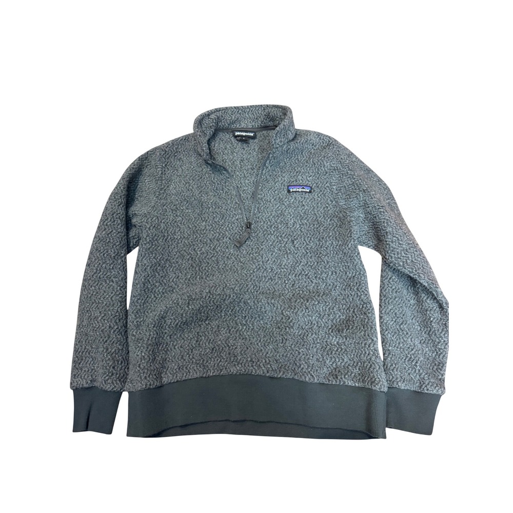 Patagonia Womens Woolyester Fleece 1/4 Zip Pullover Forge Grey 26950
